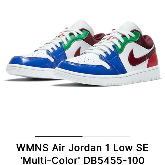 NIKE WOMENS AIR JORDAN 1 LOW SE 'MULTI-COLOR' - Picture 3 of 7